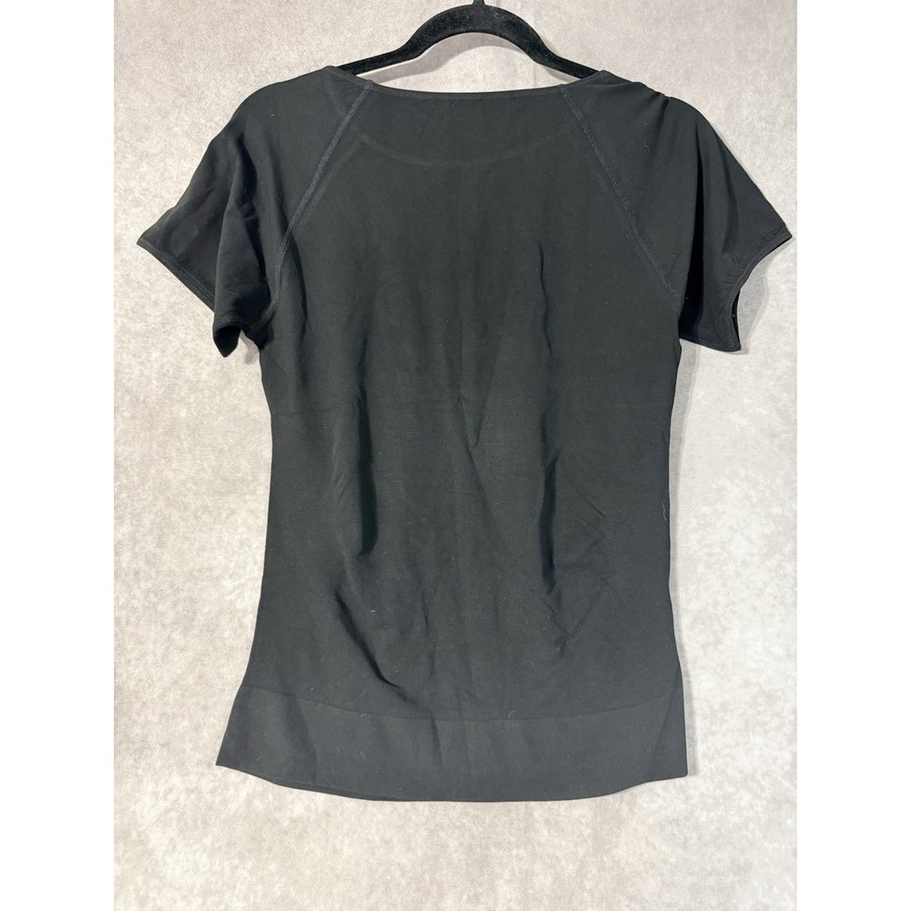 +MD Short Sleeve T-Shirt Seamless Stretch Black Size XXL Runs Small